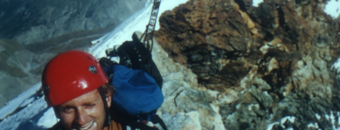 Tom Clowes on the summit of the Matterhorn