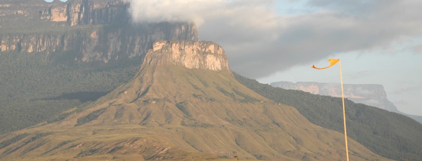 A Tepui as seen from the Indian village of Yunek in the Chimanta Massif